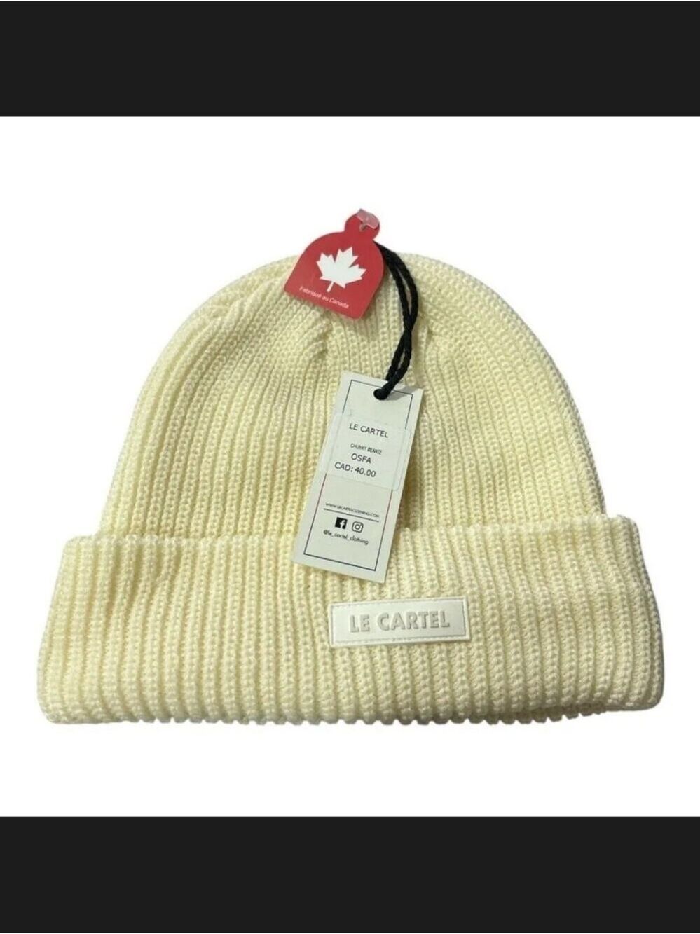 Le Cartel Chunky Beanie - One Size Fits All - MSRP $40